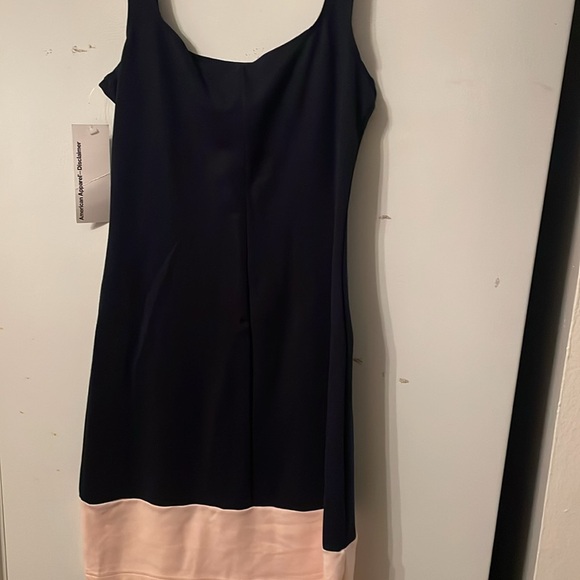 American Apparel NWT Large Navy and Pink Sleeveless Tank Dress - Picture 5 of 7